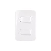 Interruptor Paralelo Duplo Margirius B3 10a Com Placa 4x2 Branco - 1