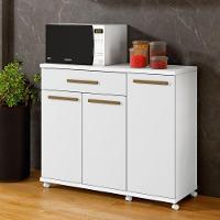 Balcão Parati 3 Portas 1 Gaveta Branco Arte Móveis - 2