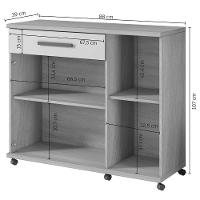 Balcão Parati 3 Portas 1 Gaveta Branco Arte Móveis - 3