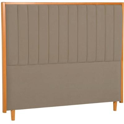 Cabeceira Estofada Queen Imperial Veludo Cappuccino 160 Cm