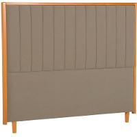 Cabeceira Estofada Queen Imperial Veludo Cappuccino 160 Cm - 1