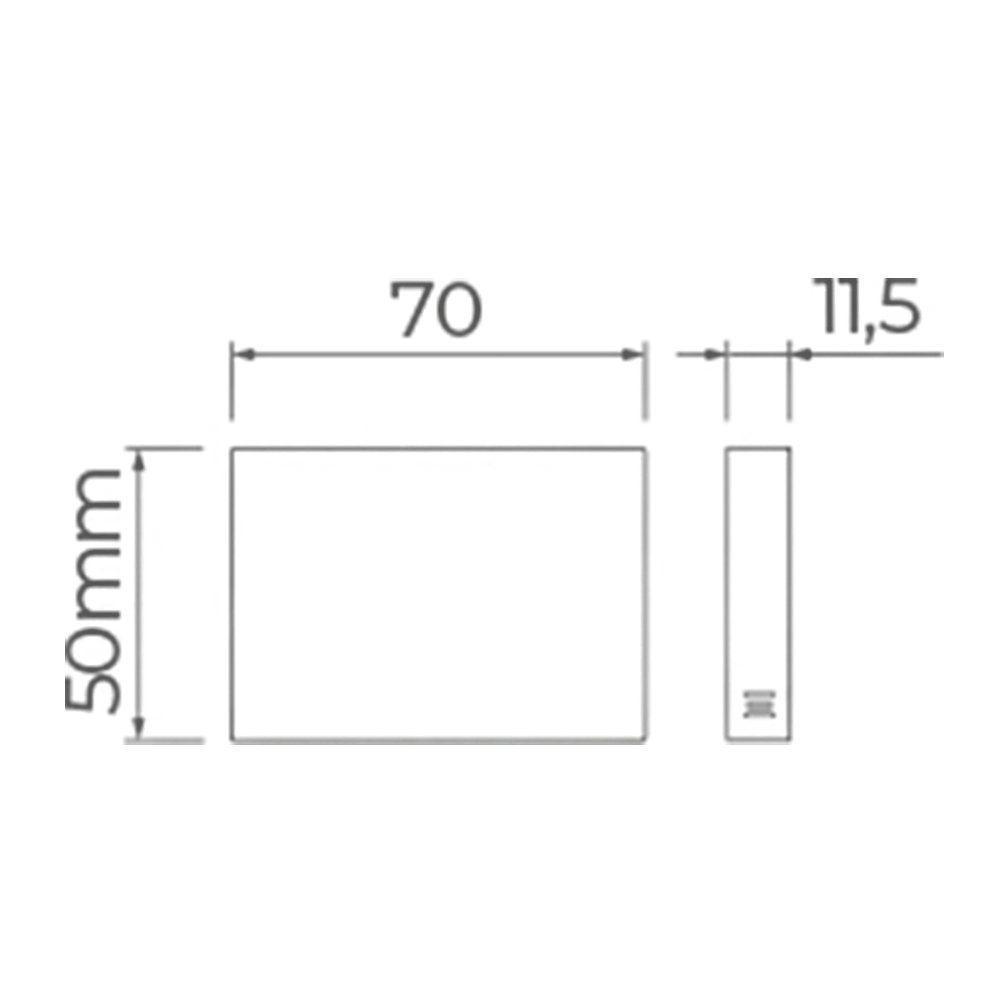 Balizador Stella Mini Neu 2 De Sobrepor Led 1,5w Bivolt Preto - 3000k - Luz Amarela - 4