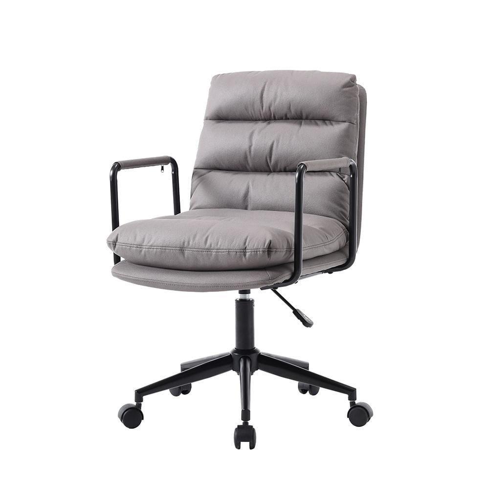 Cadeira Escritório Arizona Rivatti Pu Cinza Base Preto - 1