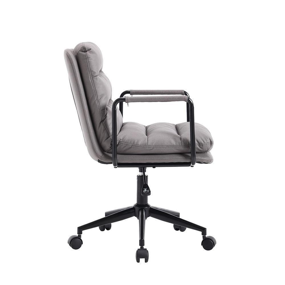 Cadeira Escritório Arizona Rivatti Pu Cinza Base Preto - 3