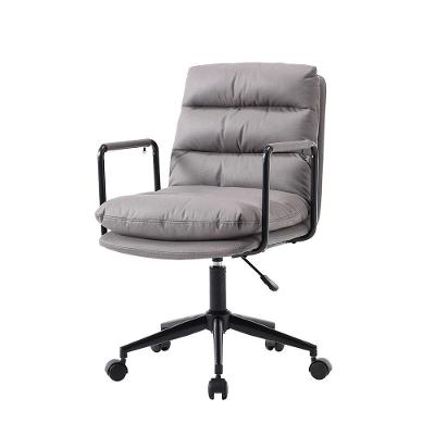 Cadeira Escritório Arizona Rivatti Pu Cinza Base Preto