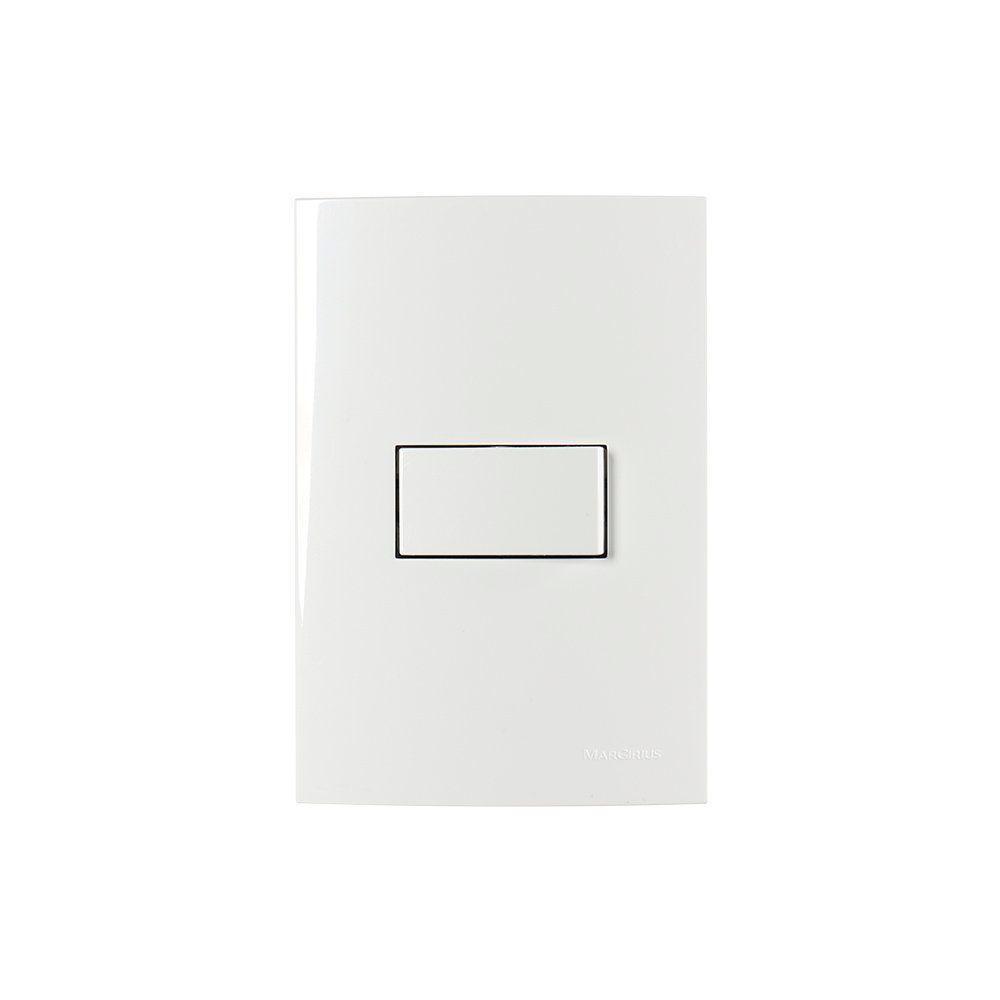 Interruptor Bipolar Paralelo Margirius Sleek 10a Com Placa 4x2 Branco - 1