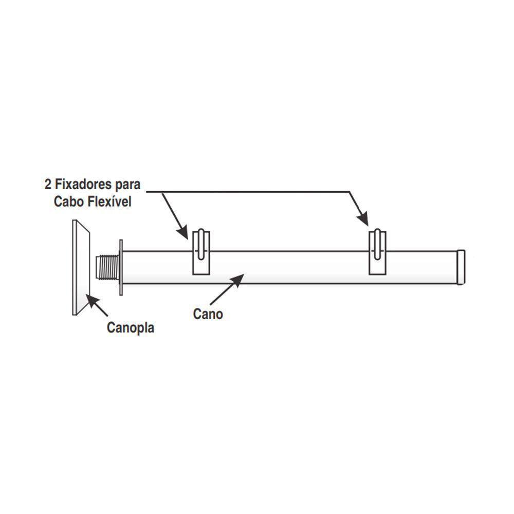 Cano Fame Para Duchas E Chuveiros 30cm Black - 2