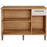 Balcão Clássico 3 Portas 1 Gaveta Cinamomo Off White Arte Móveis - 7