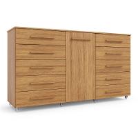 Cômoda Imperial Batrol 1 Porta 10 Gavetas Com Rodízio Freijó Freijó - 1