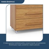 Cômoda Imperial Batrol 1 Porta 10 Gavetas Com Rodízio Freijó Freijó - 7