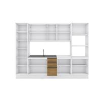 Cozinha Modulada Celeste Kappesberg 100% Mdf Branco-nogueira 300cm - 3