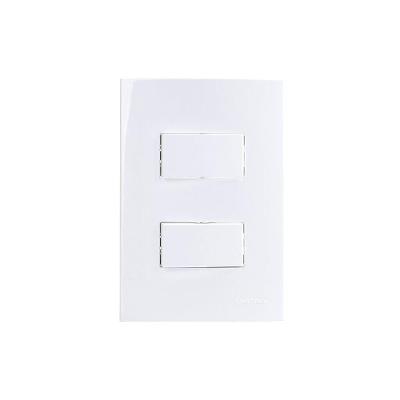 Interruptor Paralelo Duplo Margirius Sleek 10a Com Placa 4x2 Branco