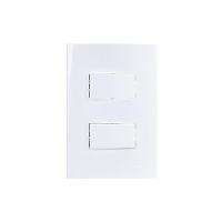 Interruptor Paralelo Duplo Margirius Sleek 10a Com Placa 4x2 Branco - 1