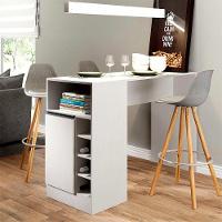 Bancada Ilha Multiuso Gourmet 0535br 136x92cm Menu Móveis Branco - 2