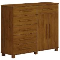 Cômoda São Paulo Cinamomo 2 Portas 6 Gavetas Leifer Móveis - 1