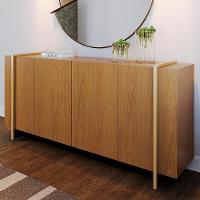 Balcao Buffet 160 Cm Copacabana Dourado Freijo Colibri - 2