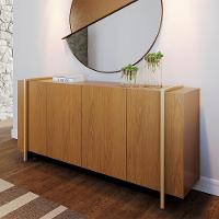 Balcao Buffet 160 Cm Copacabana Dourado Freijo Colibri - 10