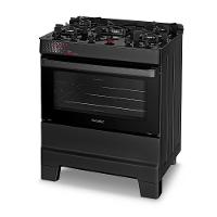 Fogão A Gás Mesa De Vidro Forno 84L Esmaltec Ideal Top Glass Preto 5 Bocas Bivolt - 2