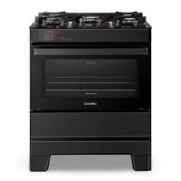 Fogão A Gás Mesa De Vidro Forno 84L Esmaltec Ideal Top Glass Preto 5 Bocas Bivolt - 3