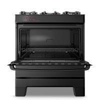 Fogão A Gás Mesa De Vidro Forno 84L Esmaltec Ideal Top Glass Preto 5 Bocas Bivolt - 6