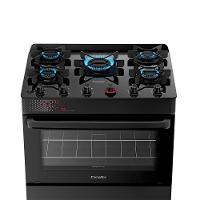 Fogão A Gás Mesa De Vidro Forno 84L Esmaltec Ideal Top Glass Preto 5 Bocas Bivolt - 7