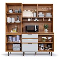 Armário De Cozinha Batrol Superiore 5 Portas 3 Gavetas Freijo Com Off White - 3