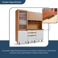 Armário De Cozinha Batrol Superiore 5 Portas 3 Gavetas Freijo Com Off White - 10