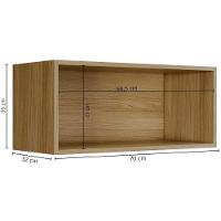 Armário Aéreo Turqueza 2 Portas Cinamomo Grafite Arte Móveis - 3