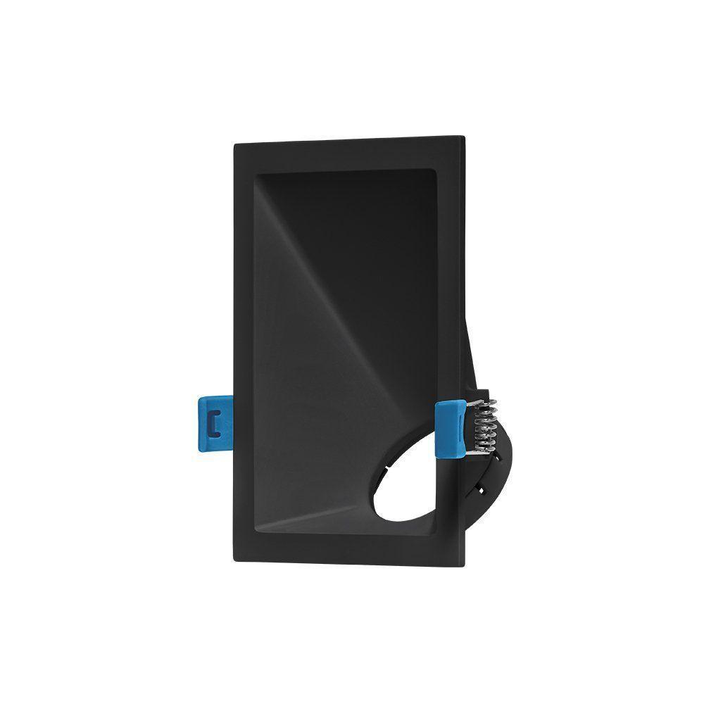 Spot De Embutir Recuado Stella Square Angle 40° Mr16 Gu10 Bivolt Preto - 1