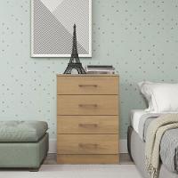 Armário Multiuso Com 4 Gavetas 55x93cm 2007 Mdp Menu Móveis Carvalho - 2