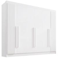Guarda Roupa Athos Ripado Branco 6 Portas 7 Gavetas D?doro - 5