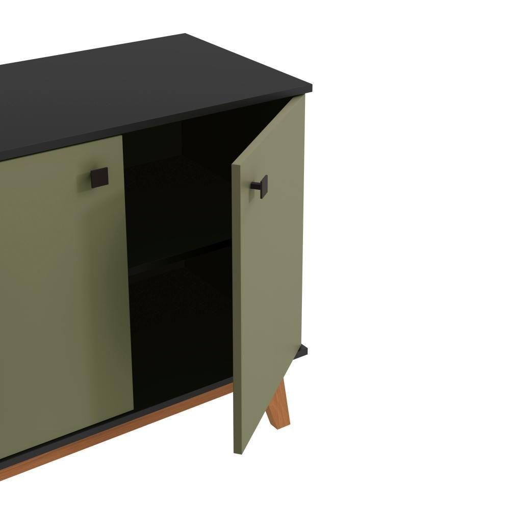 Aparador Kappesberg 4 Portas Preto Fosco-verde Frevo 156cm - 6