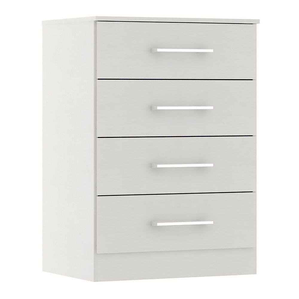 Cômoda Pequena Para Quarto 55x93cm Mdp Branco Menu Móveis Branco - 2
