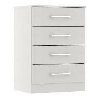 Cômoda Pequena Para Quarto 55x93cm Mdp Branco Menu Móveis Branco - 2