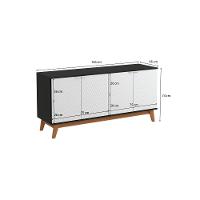 Aparador Kappesberg 4 Portas 3d Preto Fosco-branco 180cm - 2