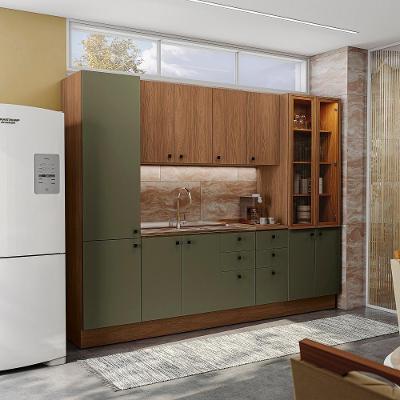 Cozinha Modulada Pixel Kappesberg 100% Mdp Canela-verde Frevo-canela 280cm