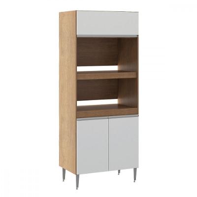 Armário De Cozinha P- Forno Microondas 80x120cm Menu Móveis Branco