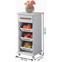 Fruteira Curitiba 1 Gaveta Branco Arte Móveis - 3