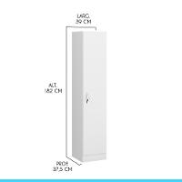 Armário Multuso Com 1 Porta 39x182cm Mdp Branco Menu Móveis Branco - 3