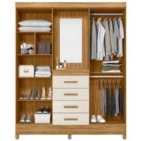 Guarda Roupa Casal Capela 4p 165 Cm Atenas Freijo Off White Moval - 5