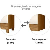 Guarda Roupa Casal Capela 4p 165 Cm Atenas Freijo Off White Moval - 6