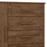 Comoda Venus 4 Gavetas 1 Porta 98 Cm Castanho Wood Flex Moval - 5