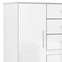 Comoda Venus 4 Gavetas 1 Porta 98 Cm Branco Flex Moval Branco Flex - 6