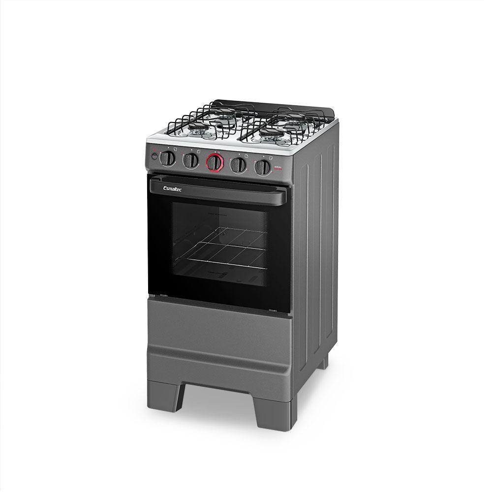 Fogão A Gás Mesa Inox Limpa Fácil E Acendimento Automático Esmaltec Ideal Super F4IAT Titanium 4 Bocas Bivolt - 5