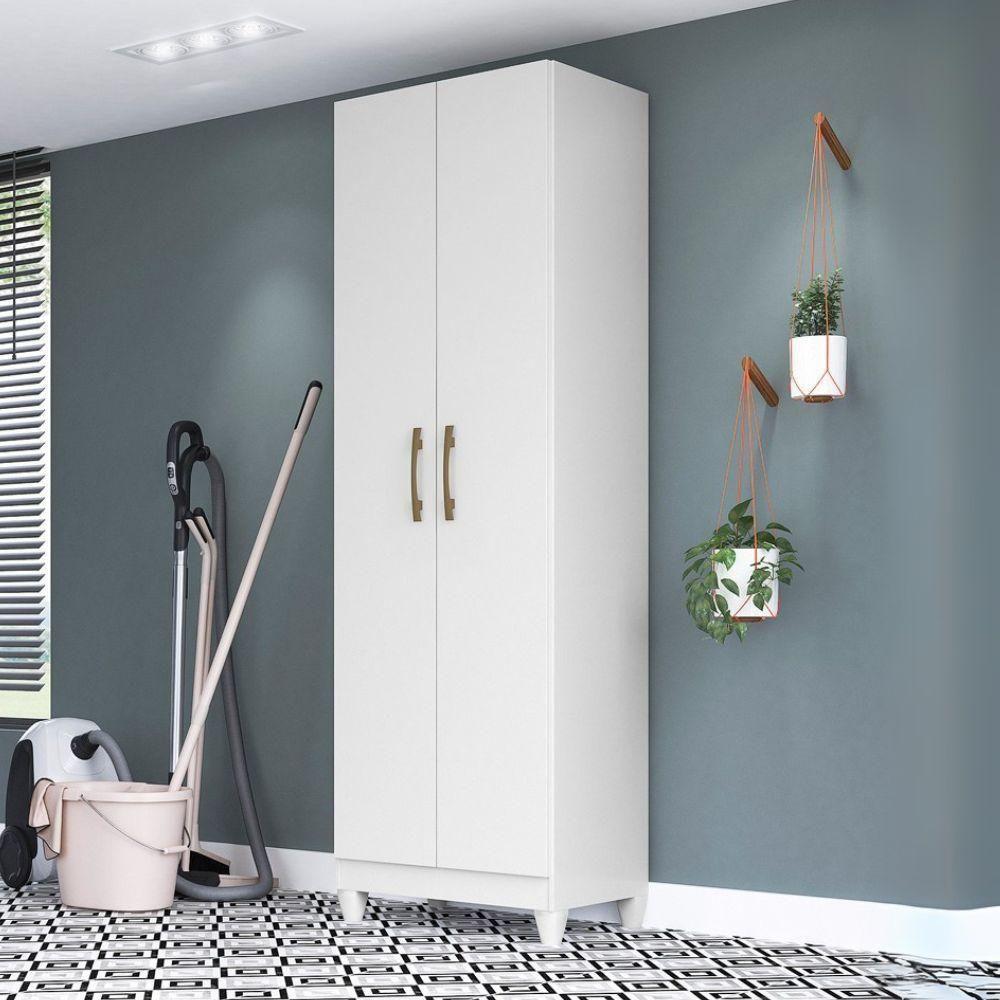 Armario Multiuso New Iris 2 Portas 181x55 Cm Branco - 7