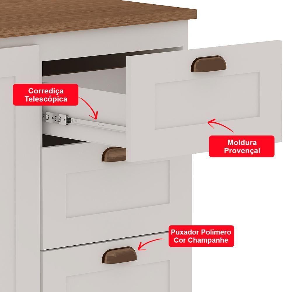 Armário Cozinha Genialflex Provençal C- Balcão C- Tampo Bco - 4