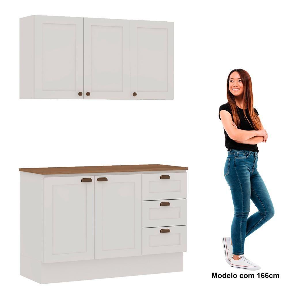 Armário Cozinha Genialflex Provençal C- Balcão C- Tampo Bco - 5