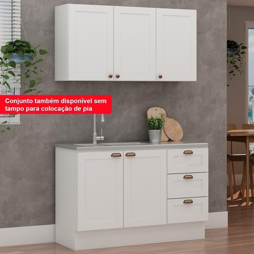 Armário Cozinha Genialflex Provençal C- Balcão C- Tampo Bco - 10