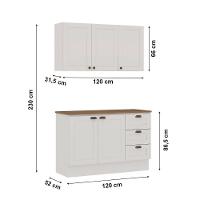 Armário Cozinha Genialflex Provençal C- Balcão C- Tampo Bco - 2