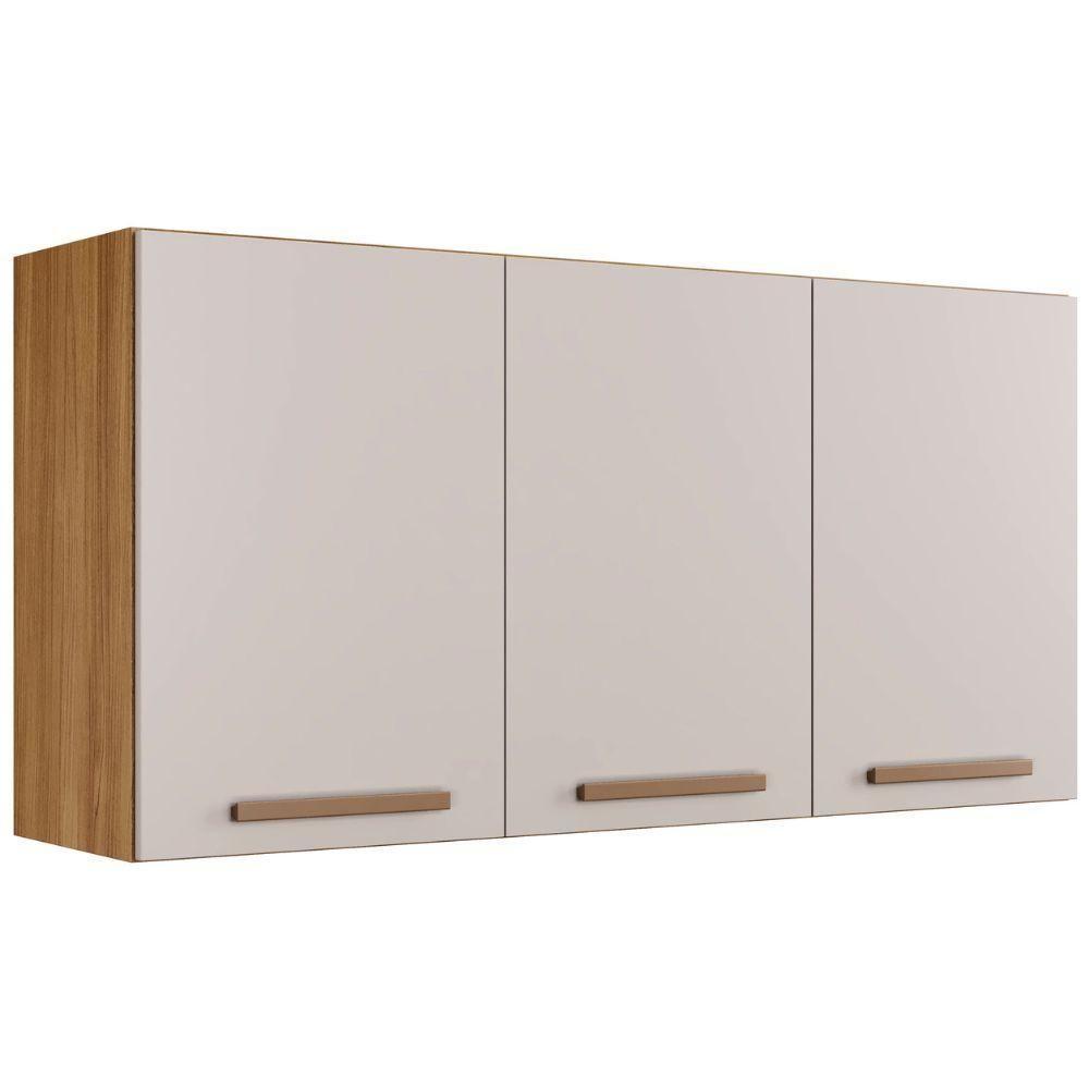 Armário Aéreo ônix 3 Portas Cinamomo Off White Arte Móveis - 1